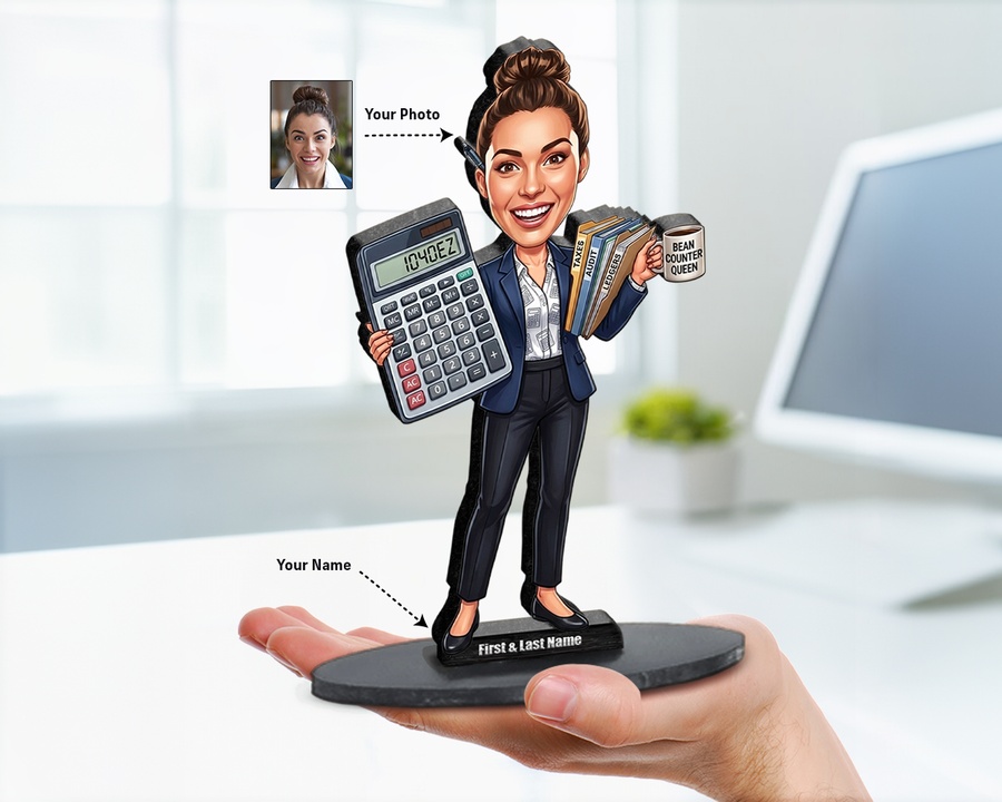 Accountant with Documents figurine — custom Business gift