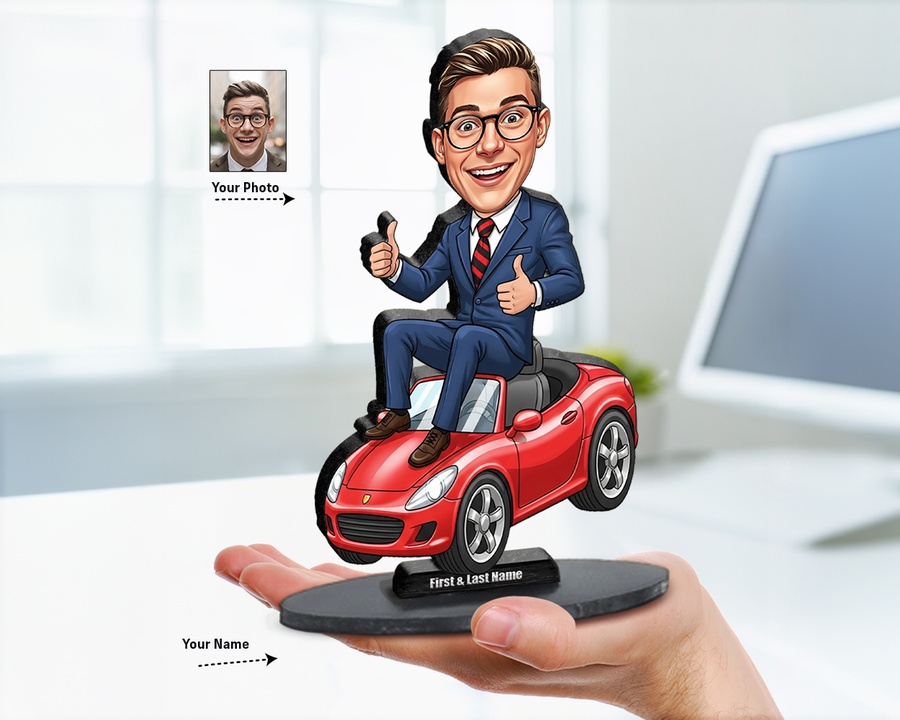 Auto Sales Professional figurine — custom personalized Business gift, premium wood 8 inches