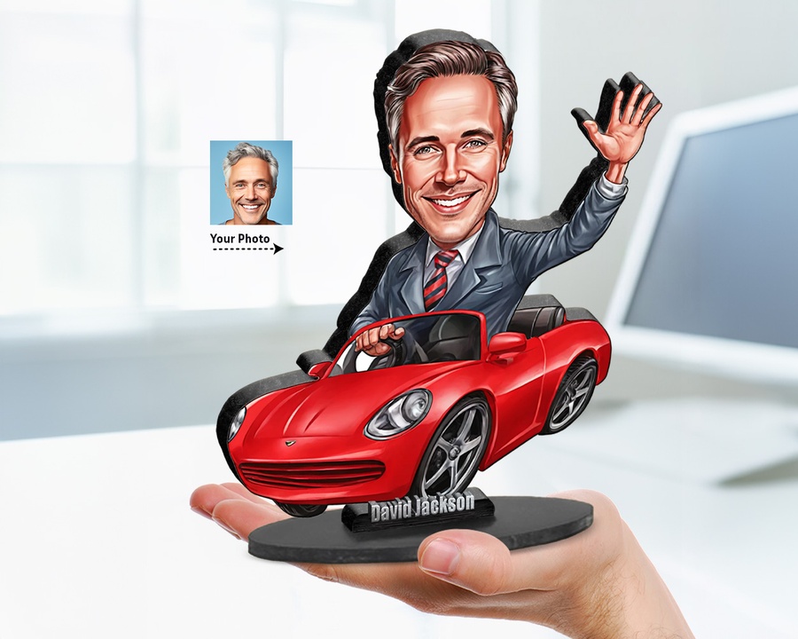 Car Salesman figurine — custom Business gift