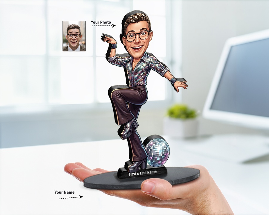 Fashion Designer figurine — custom personalized Business gift, premium wood 8 inches