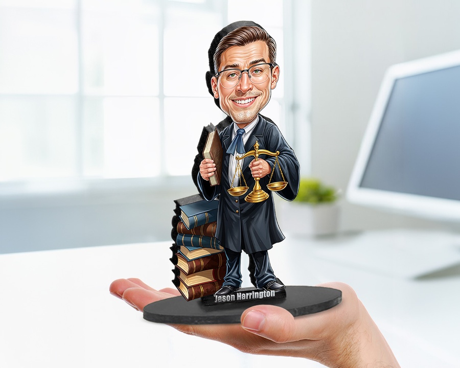 Male Attorney figurine — custom Business gift