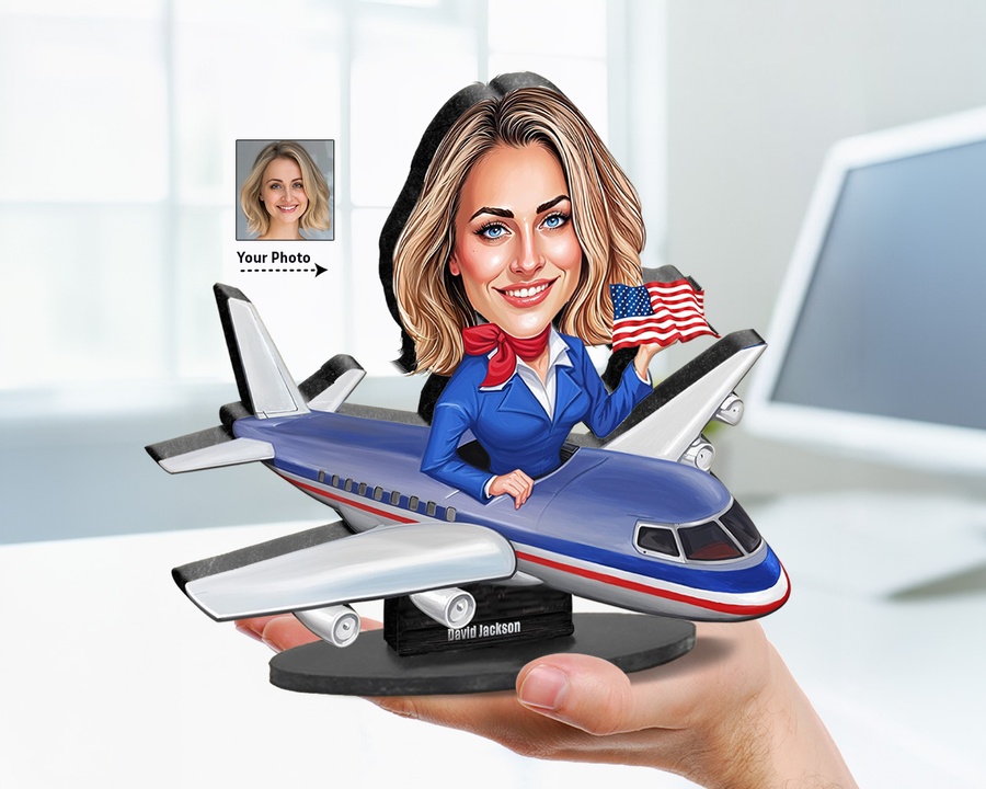 Flight Attendant — Classic Uniform figurine — custom Business gift