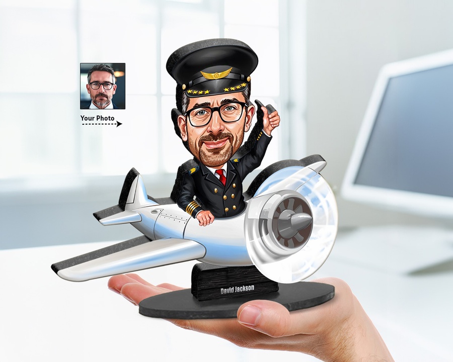 Airline Captain figurine — custom Business gift