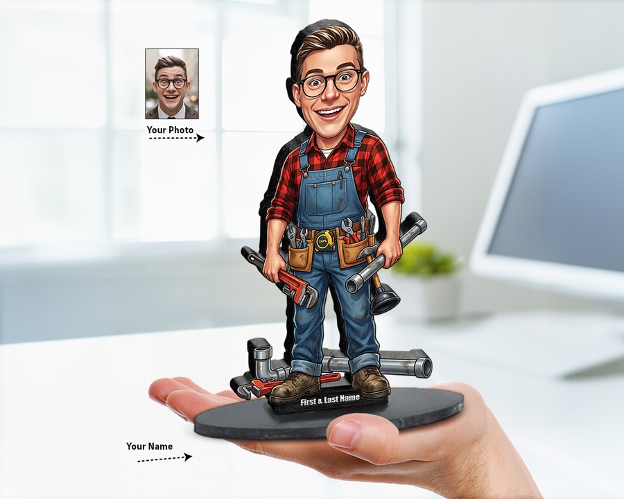 Plumber figurine — custom Business gift