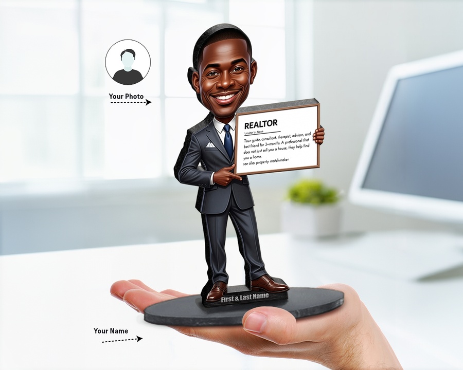 Real Estate Agent figurine — custom Business gift