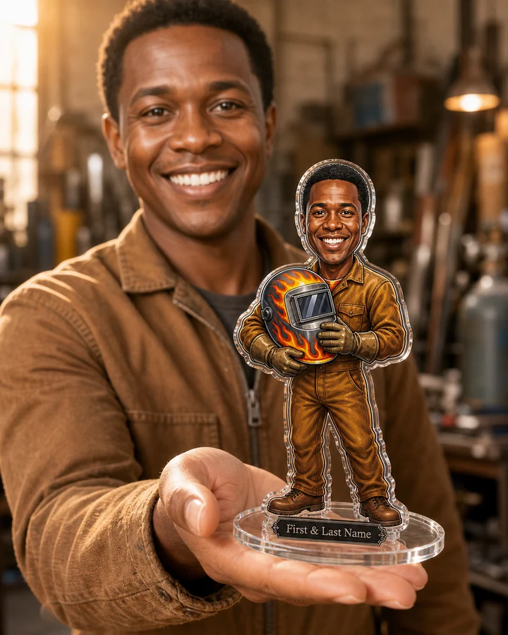 Welder (Male) figurine — custom Business gift