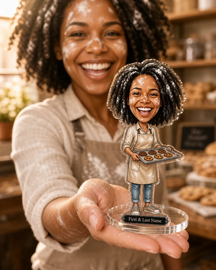 Cookie Baker (Female) figurine — custom Culinary gift