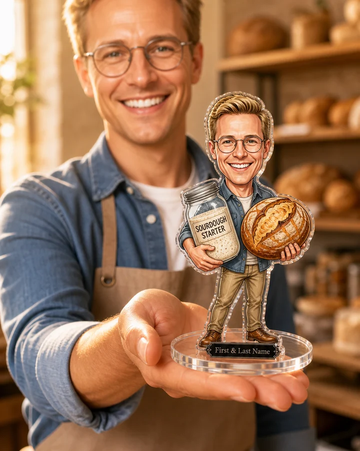 Sourdough Baker (Male) figurine — custom Culinary gift