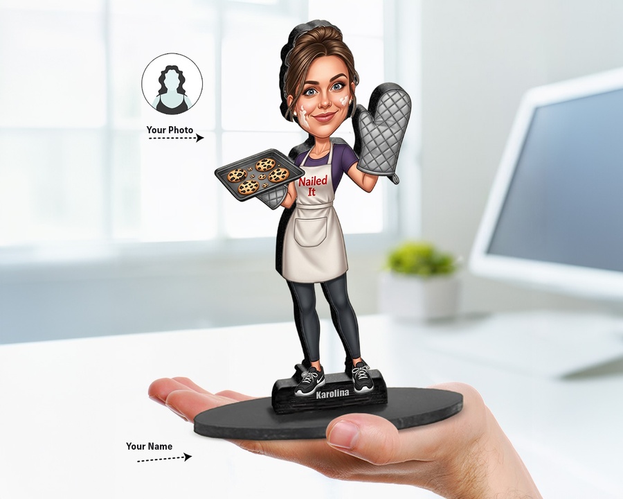 Baker Baking Tray figurine — custom Culinary gift