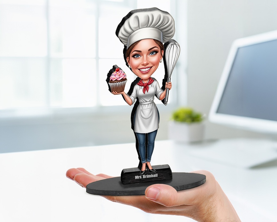Baker Cake figurine — custom Culinary gift