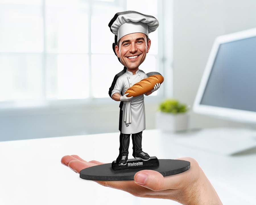 Baker Bread figurine — custom Culinary gift