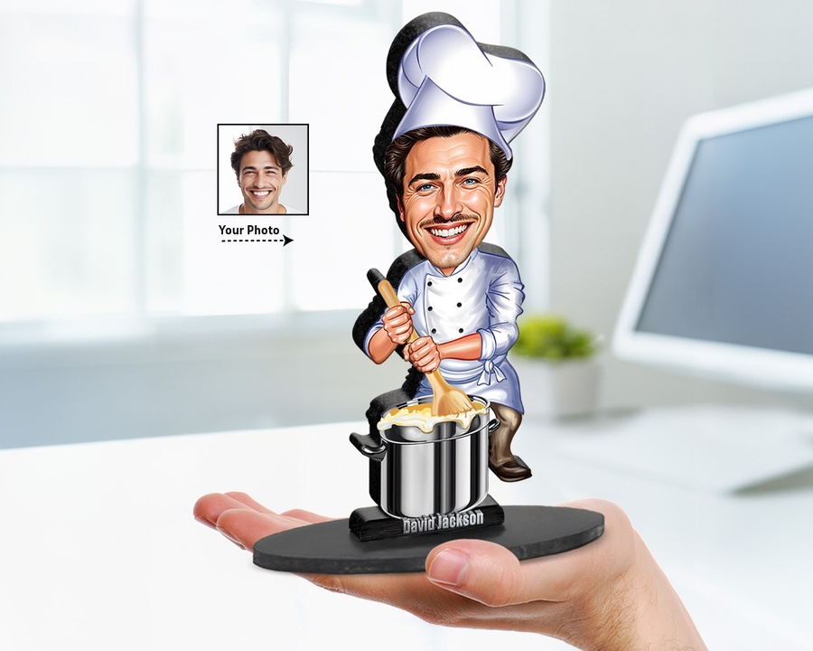 Baker Cake figurine — custom Culinary gift