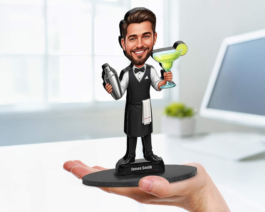 Bartender Wine Glass figurine — custom Culinary gift