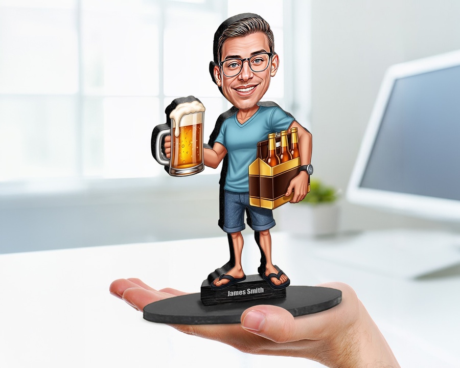 Beer Lover Mugs figurine — custom Culinary gift