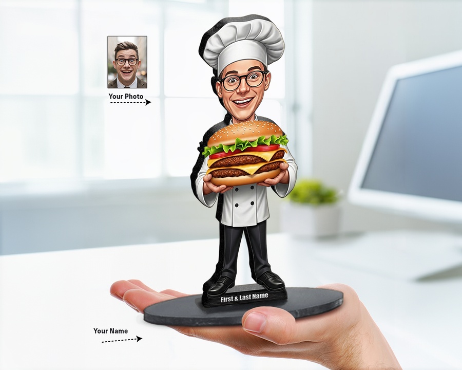 Burger Chef figurine — custom Culinary gift