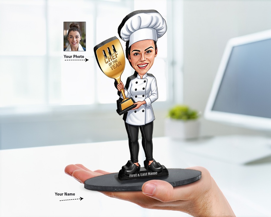 Chef Award Trophy figurine — custom Culinary gift