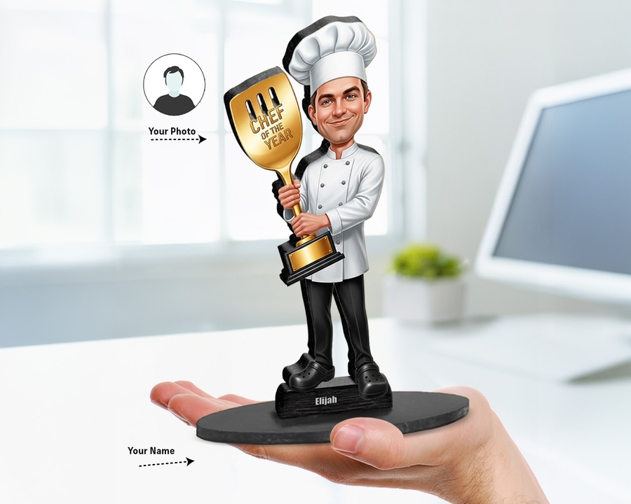 Chef Award Trophy figurine — custom Culinary gift