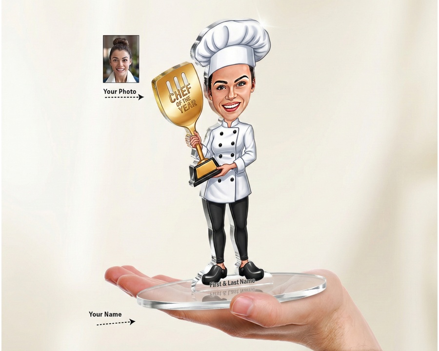 Chef Award Trophy figurine — custom Culinary gift
