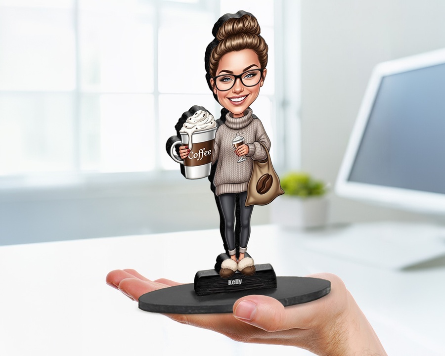 Coffee Addict figurine — custom Culinary gift