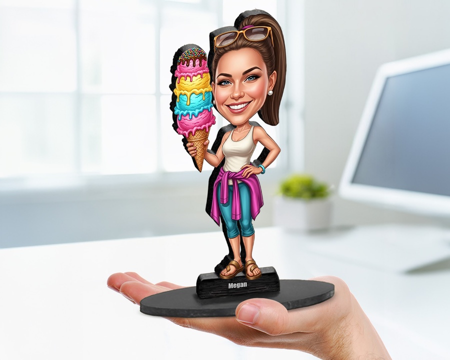 Ice Cream Queen figurine — custom Culinary gift