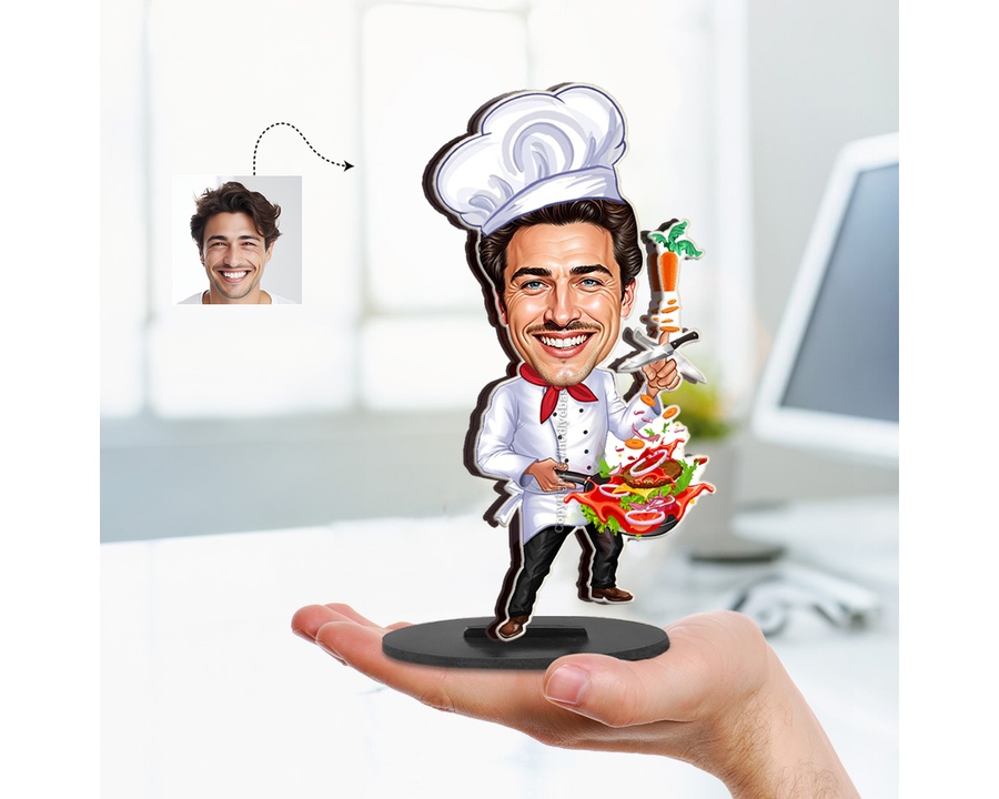 Pizza Chef figurine — custom Culinary gift