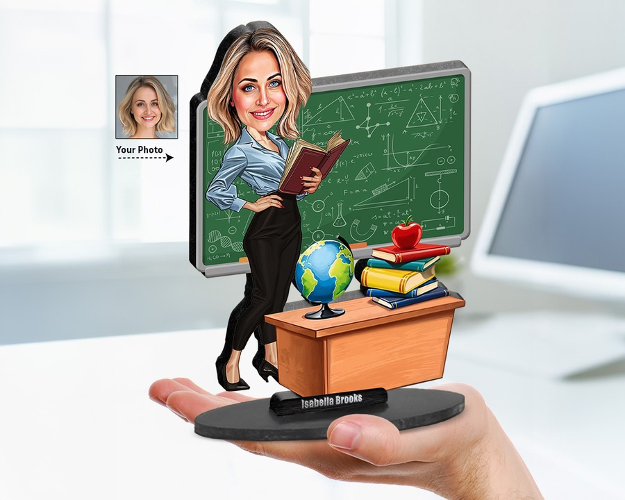 Geography Teacher figurine — custom Education gift
