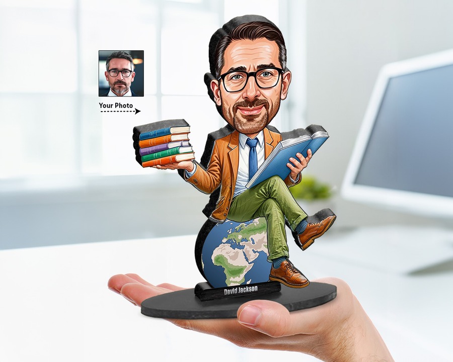 Geography Teacher figurine — custom Education gift