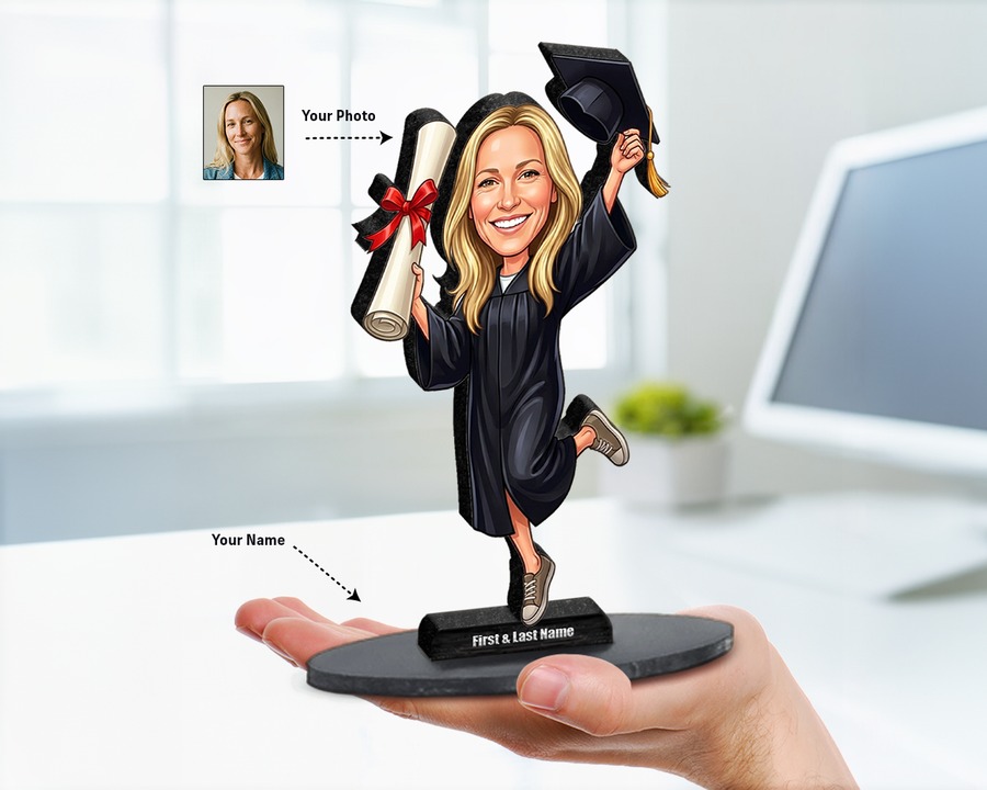 Graduate (Female) figurine — custom Education gift