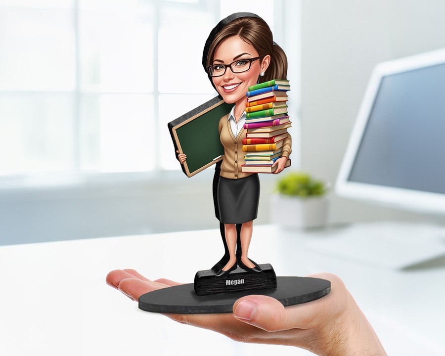 Librarian figurine — custom Education gift
