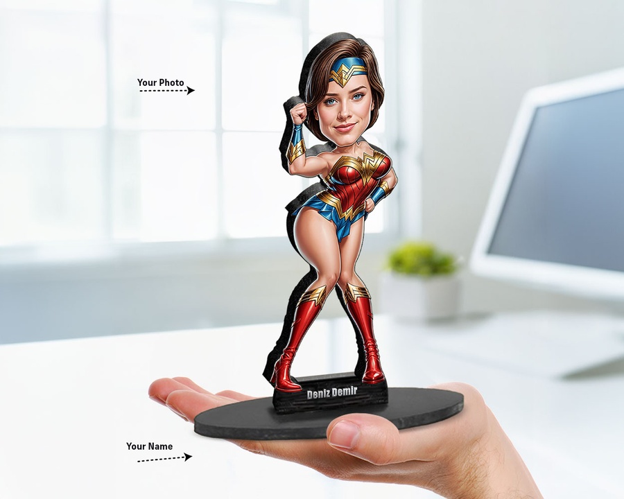 Superhero Female — Warrior figurine — custom Family gift