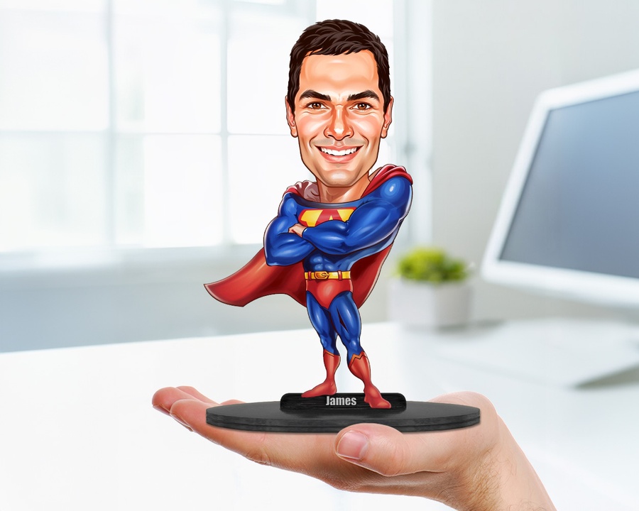 Superhero Male — Flying figurine — custom Family gift