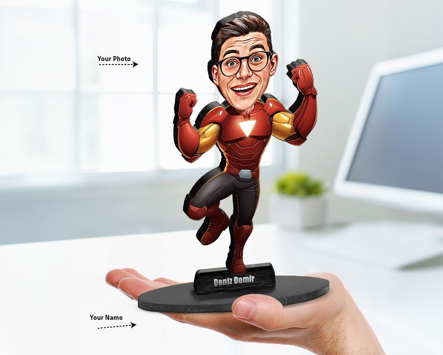 Superhero Male — Web Slinger figurine — custom Family gift