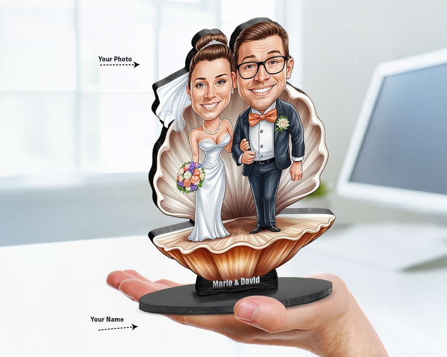 Wedding Couple — Boat figurine — custom Family gift