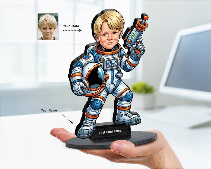 Astronaut Boy figurine — custom Family gift