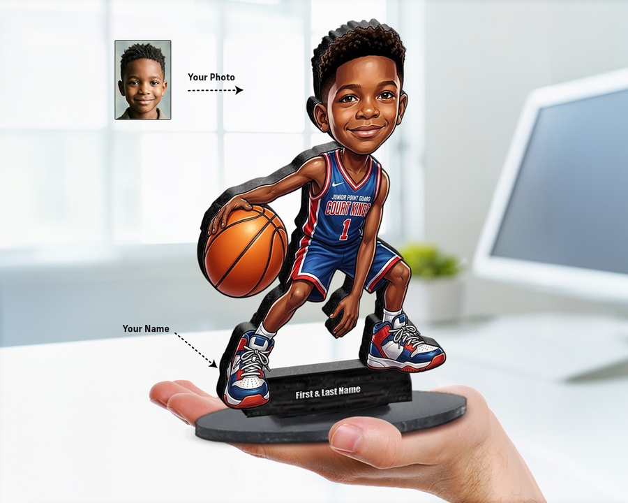Basketball Boy — Violin figurine — custom Family gift