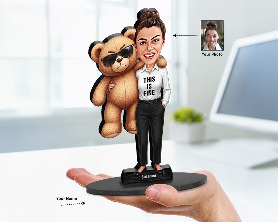 Bear Market Investor figurine — custom Funny gift