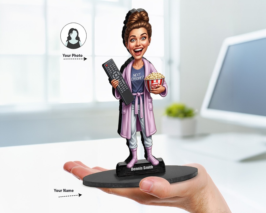 Binge Watch Queen Remote figurine — custom Funny gift
