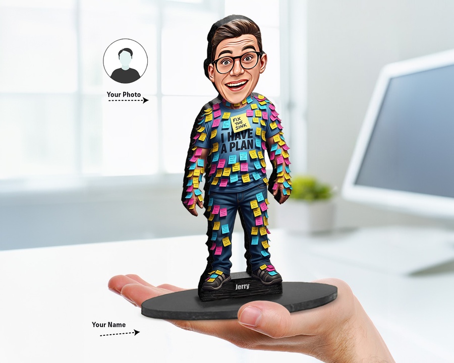 Procrastinator Colorful Shirt figurine — custom Funny gift