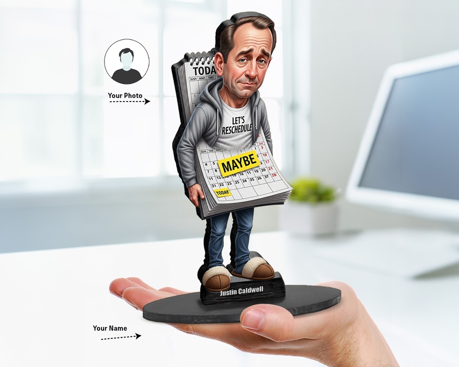 Procrastinator Work figurine — custom Funny gift