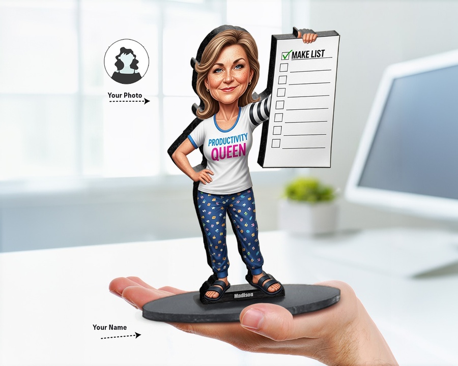 Productivity Queen Clipboard figurine — custom Funny gift
