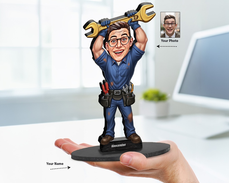 Repairman Toolbox figurine — custom Funny gift