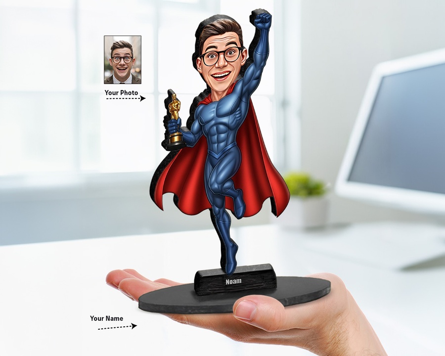 Superhero Award figurine — custom Funny gift