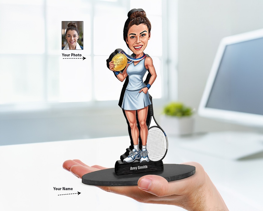 Tennis Player Award figurine — custom Funny gift