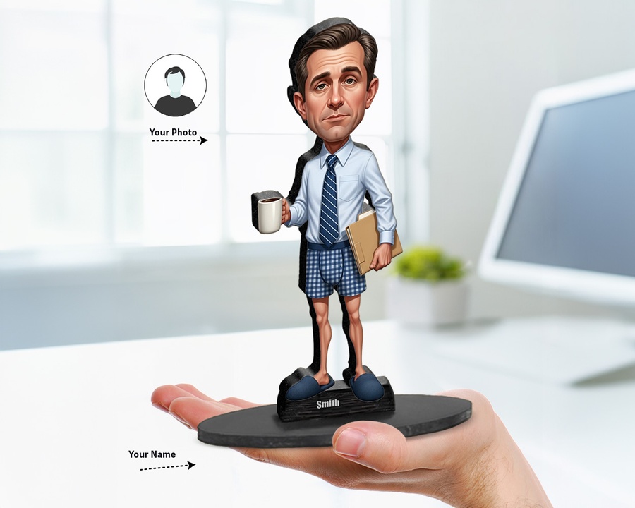 Wfh Boxer Boss figurine — custom Funny gift