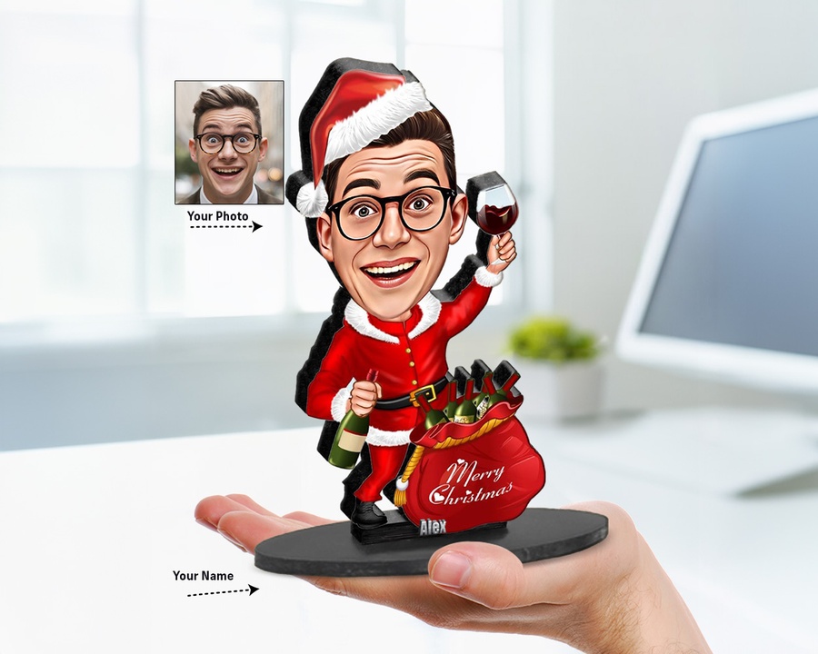 Santa Name Bag figurine — custom Seasonal gift