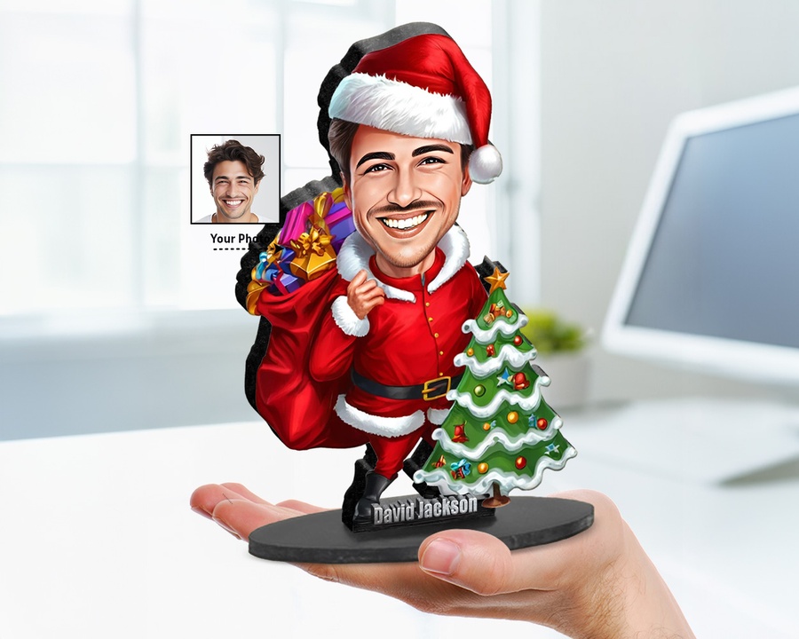 Santa Trees figurine — custom Seasonal gift