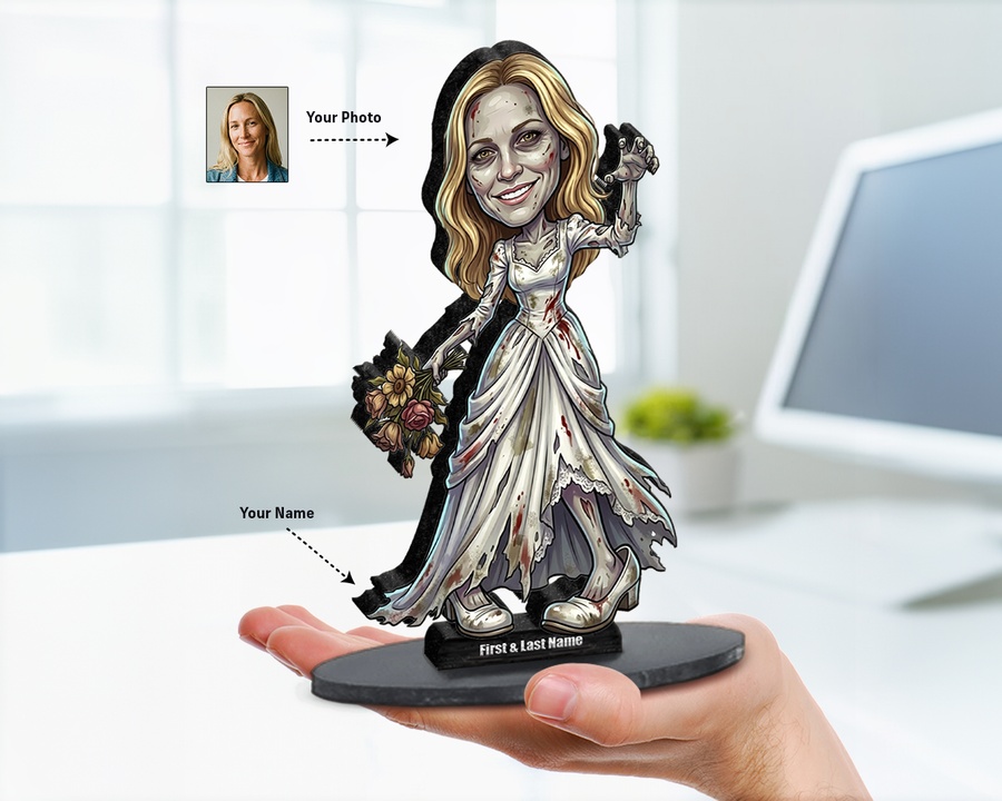 Gothic Bride Bouquet figurine — custom Seasonal gift