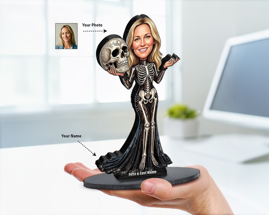 Gothic Skull Queen figurine — custom Seasonal gift