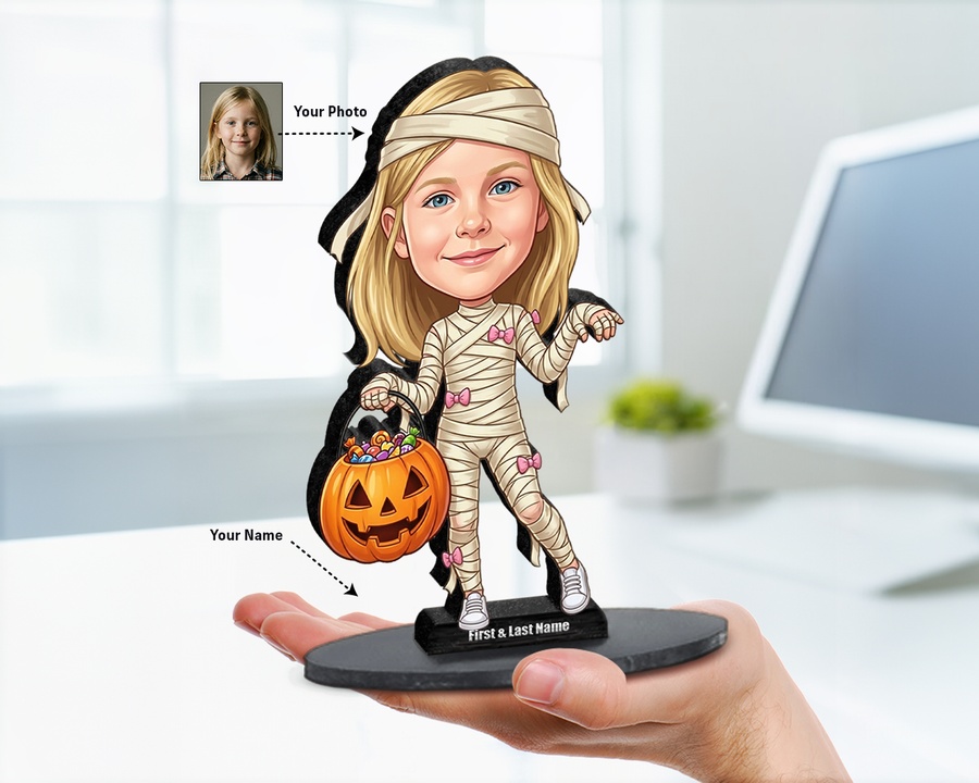 Mummy Pumpkin figurine — custom Seasonal gift