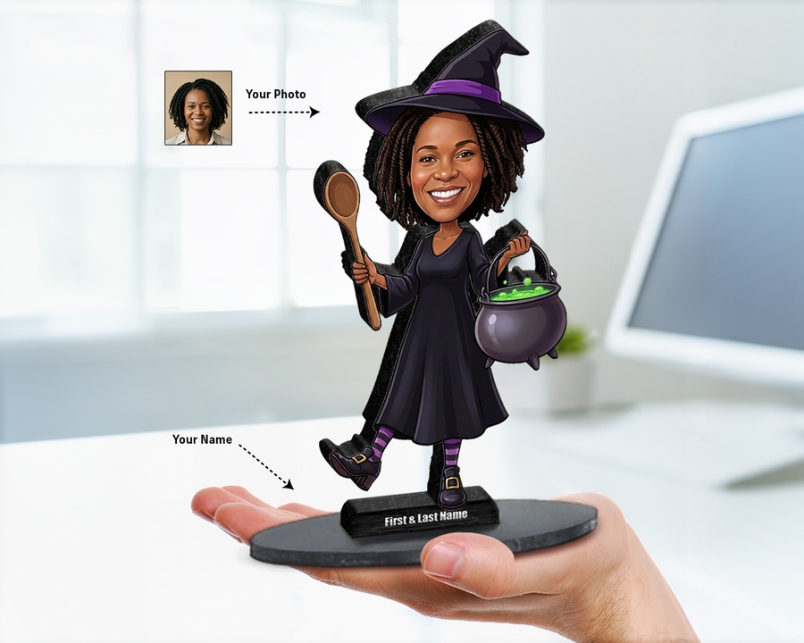 Witch Cauldron figurine — custom Seasonal gift